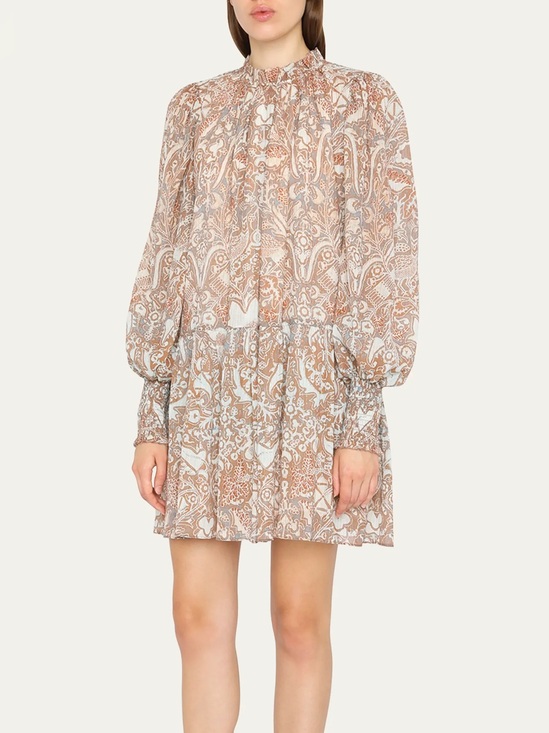Ulla Johnson Dresses & Skirts - Ulla Johnson Maja Dress Size 4 Boho Mini Metallic Paisley